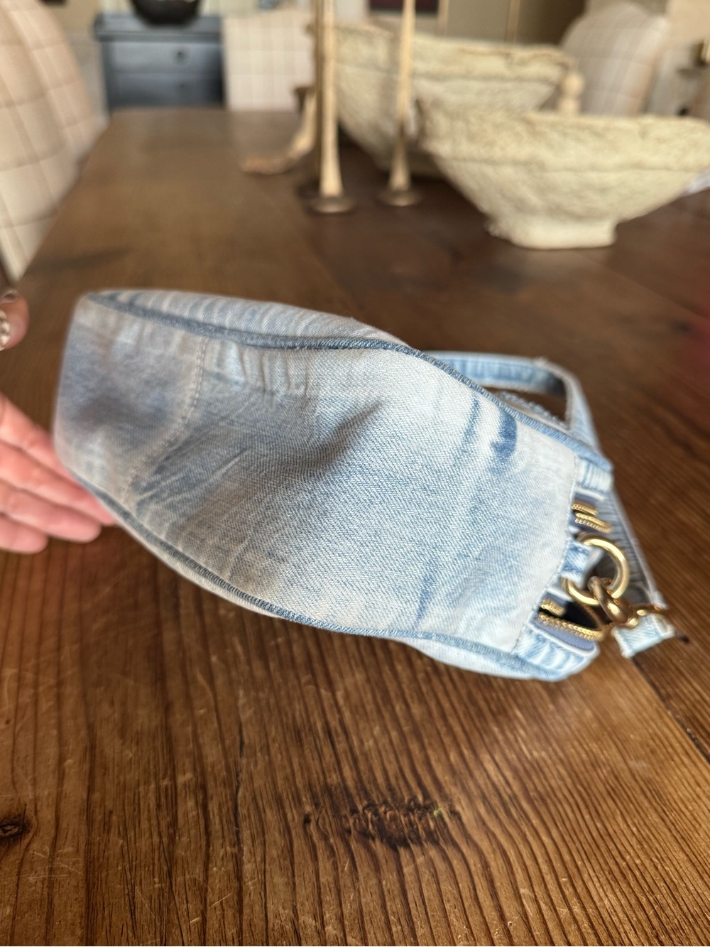 Coach Carey Crossbody Bag in Loved Denim Light Indigo CEK67 - Picture 13 of 14